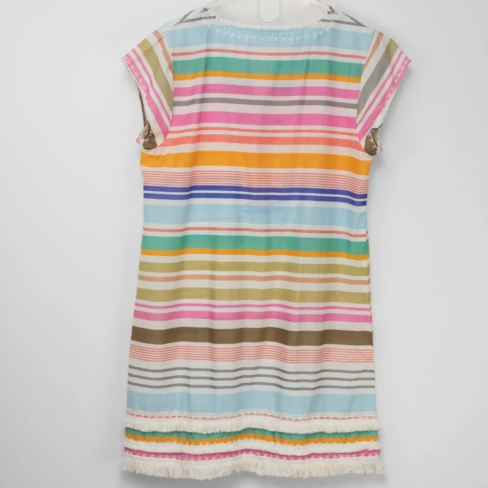 Calypso St. Barth Biding Grange Dress Embellished Cotton Multicolor Size Large - Picture 2 of 6